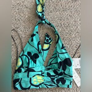 Zara Teal and Black Bikini Top